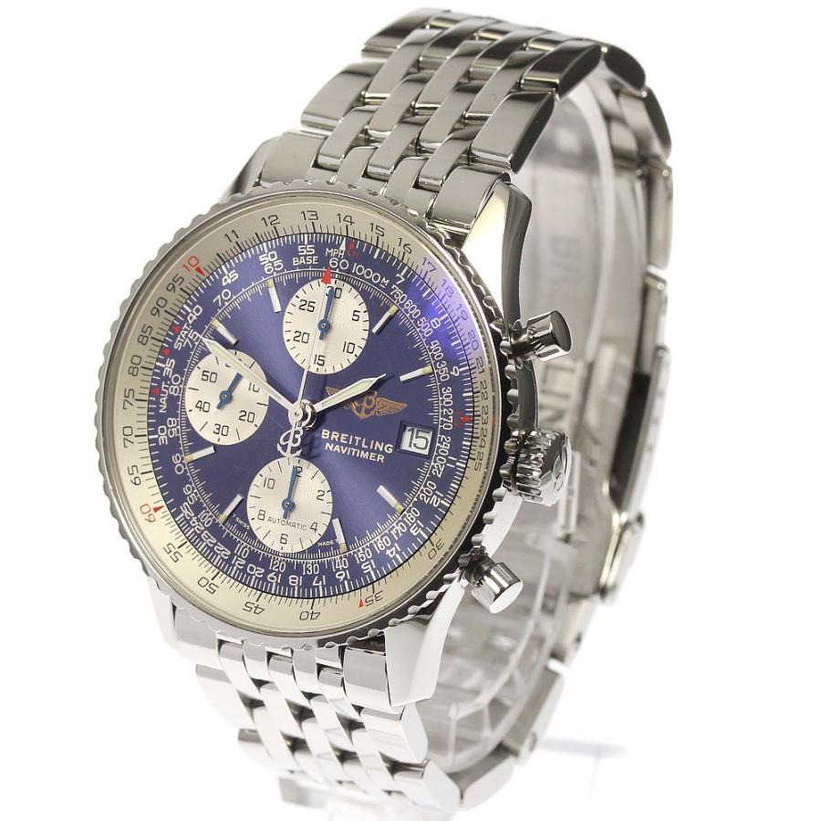 手数料差額値引★BREITLING ブライトリング オールドナビタイマー A13022 メンズ SS 腕時計 自動巻き ネイビー文字盤 Aランク ★ ブライトリング（BREITLING） ☆良品☆箱付き【BREITLING