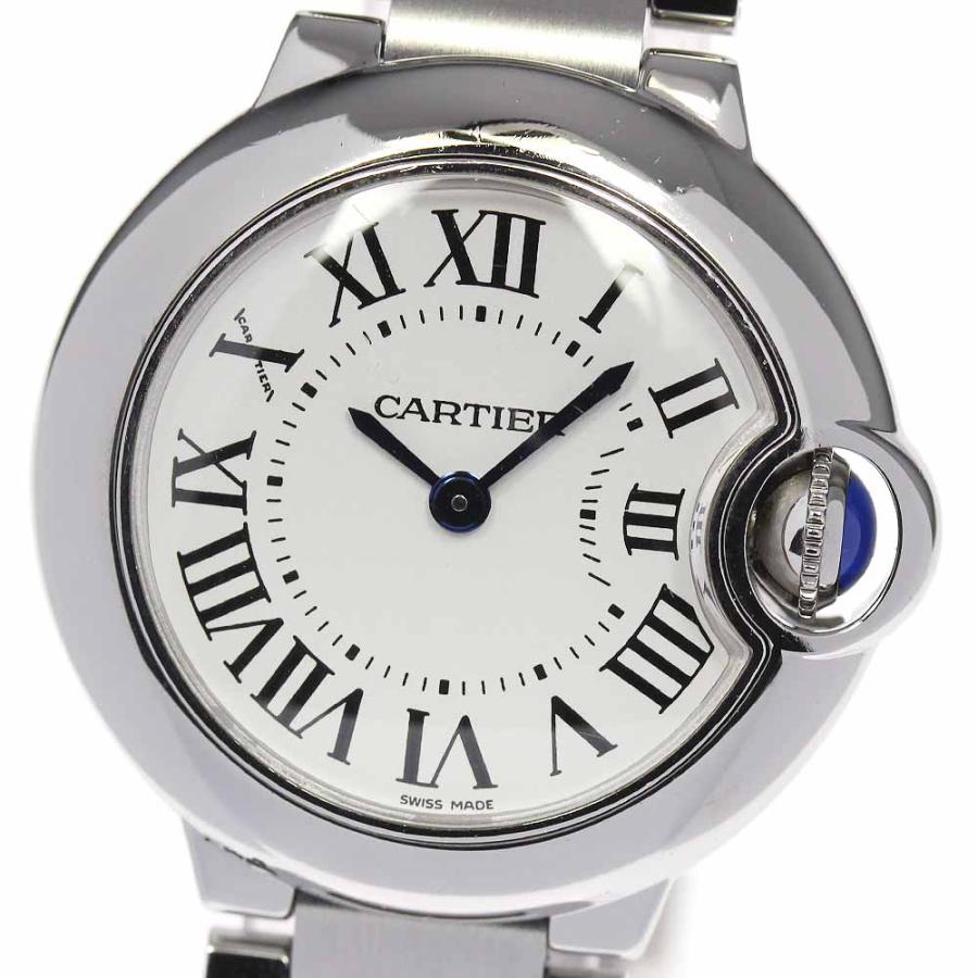 カルティエ W69010Z4 バロンブルー SM クォーツ レディース美品 Cartier（カルティエ） ☆箱付き【CARTIER】カルティエ バロンブルーSM