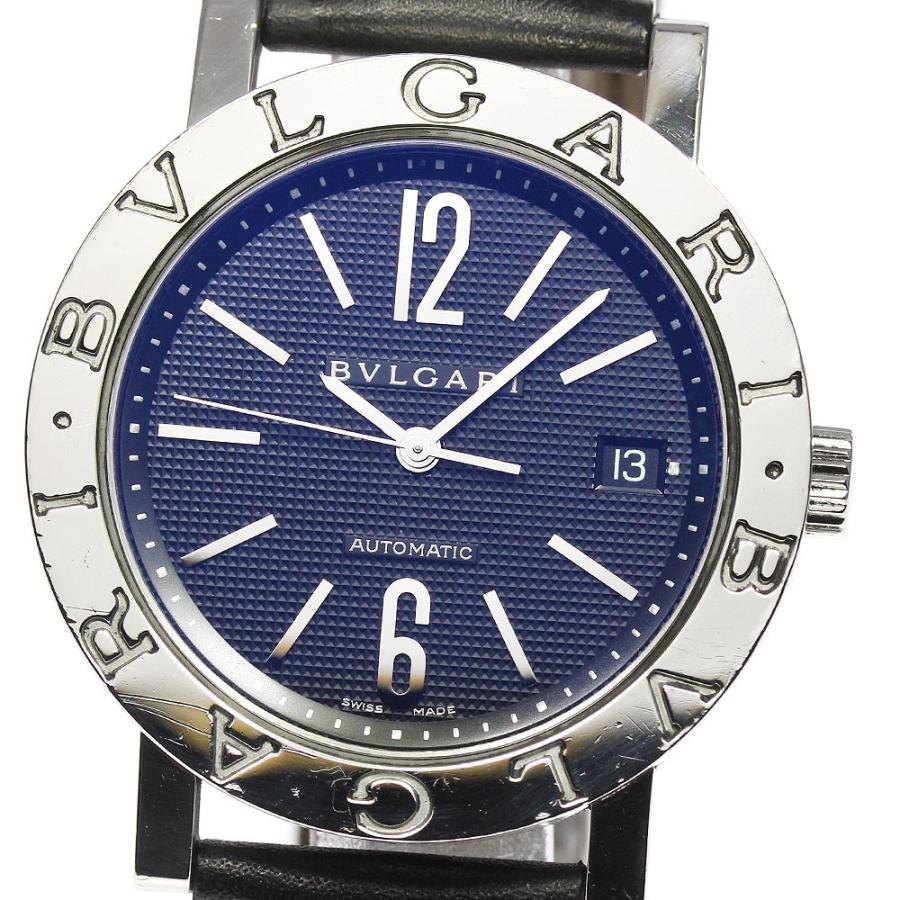 美品 ブルガリ BVLGARI BB38SLAUTO デイト 黒 自動巻 メンズ 美品 ブルガリ BVLGARI BB38SLAUTO デイト 黒 自動巻 メンズ