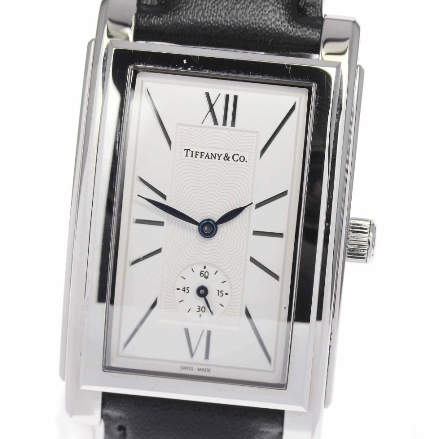 美品 グランド TIFFANY&Co. ティファニー 時計 ホワイト スモセコ