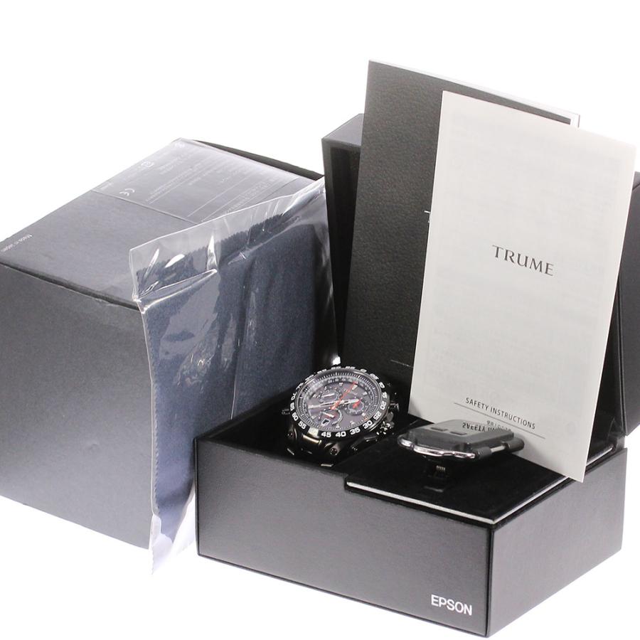 可動品 箱付き セイコー エプソン TRUME ライトチャージ ソーラー電波