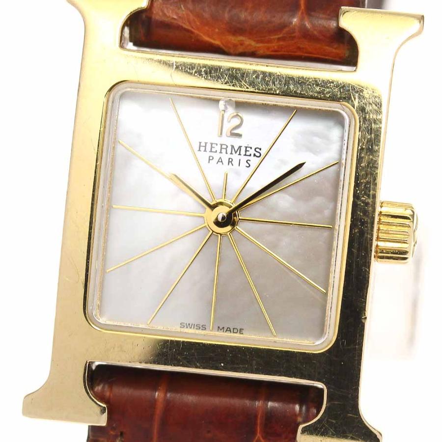 HERMES 【HERMES】エルメス Hウォッチ HH1.185 クォーツ レディース  