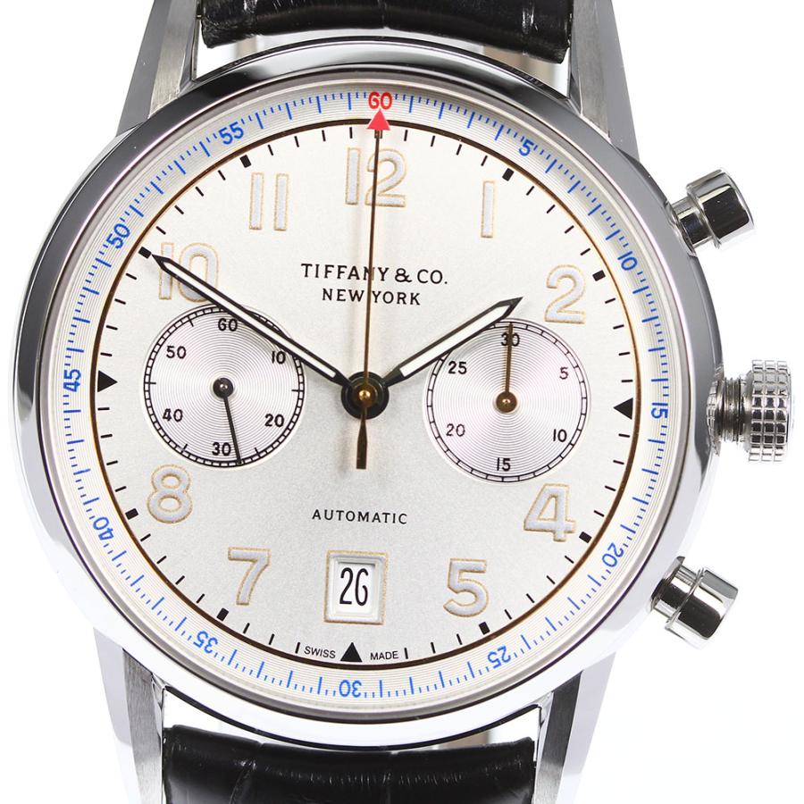 ☆良品★箱・保証書付き【TIFFANY&Co.】ティファニー CT60 34668388クロノグラフ デイト 自動巻き メンズ 【2210】【ev15】 TIFFANY&Co.（ティファニー） ☆良品☆箱・保証書付き【TIFFANY&Co