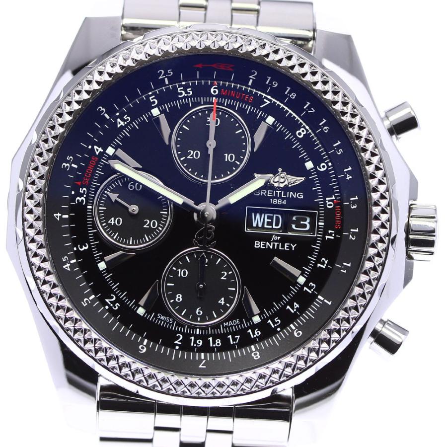 ブライトリング BREITLING ベントレーGT A13362 時計 メンズ ブランド クロノグラフ 自動巻き AT ステンレス SS シルバー ブラック 磨き済み 【中古】 ブライトリング（BREITLING） ☆良品☆箱・保証書付き【BREITLING