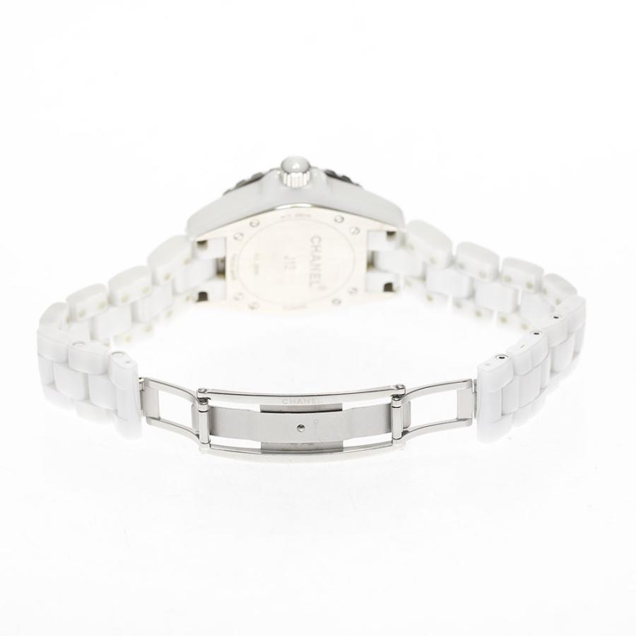 シャネル CHANEL H2429 J12 白セラミック ダイヤベゼル デイト 11Pダイヤ クォーツ レディース _919074 CHANEL（シャネル） CHANEL H2429 J12 白セラミック ダイヤベゼル