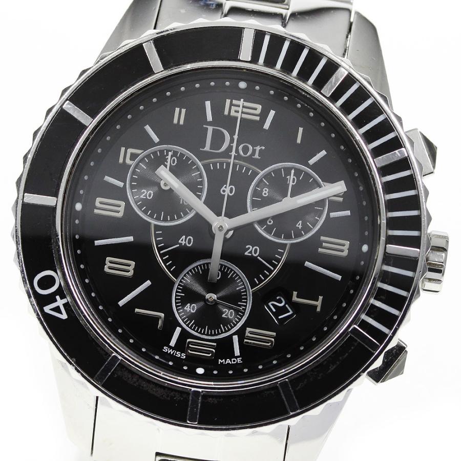 Dior】ディオール クリスタル CD114317 クロノグラフ デイト クォーツ  