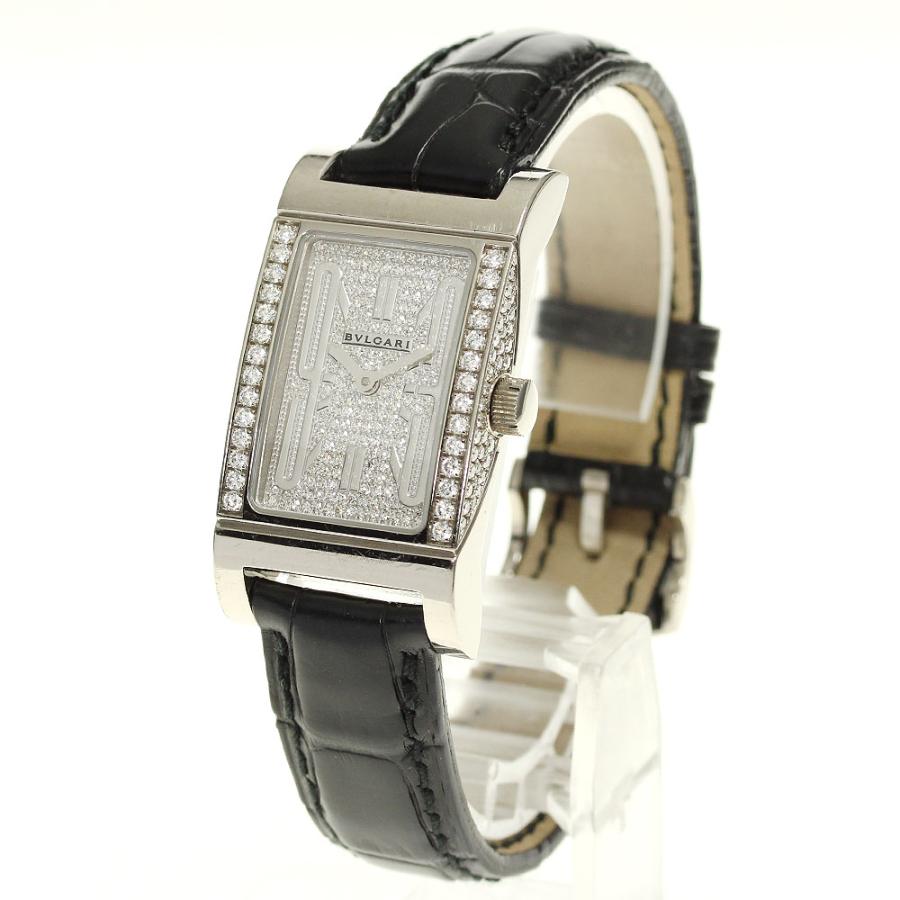 BVLGARI ブルガリ RTW39G レッタンゴロ ダイヤモンド 腕時計 K18WG K18WGxダイヤモンド レディース [中古] BVLGARI - BVLGARI ブルガリ RTW39G レッタンゴロ ダイヤモンド 腕時計