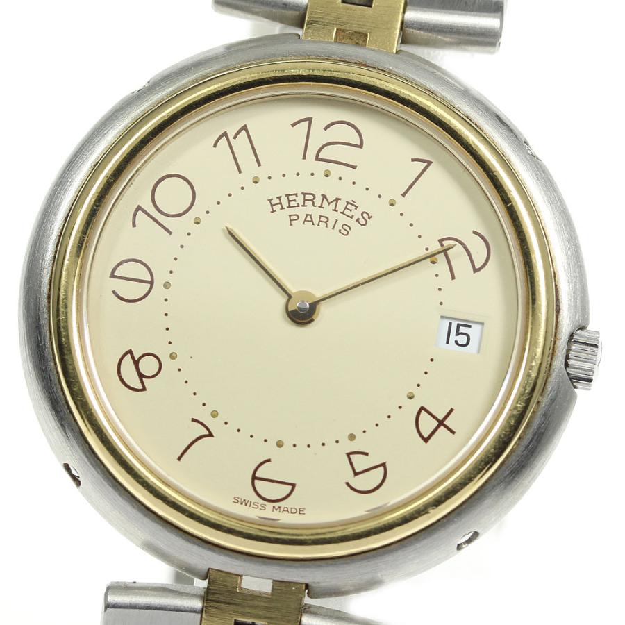 エルメス　プロフィール　メンズ　腕時計 HERMES 【HERMES】エルメス プロフィール デイト クォーツ