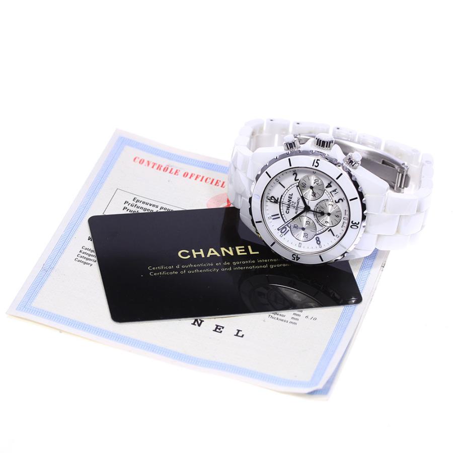 CHANEL ☆美品☆保証書付き【CHANEL】シャネル J12 ホワイトセラミック  