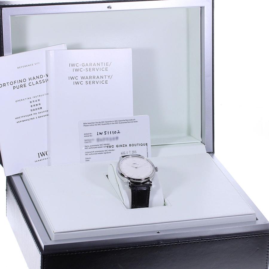 ★内箱・保証書付き【IWC SCHAFFHAUSEN】IWC ポートフィノ ハンドワインド ピュアクラシック IW511102 手巻き メンズ【ev10】 IWC SCHAFFHAUSEN（IWCシャフハウゼン） ☆内箱・保証書付き【IWC