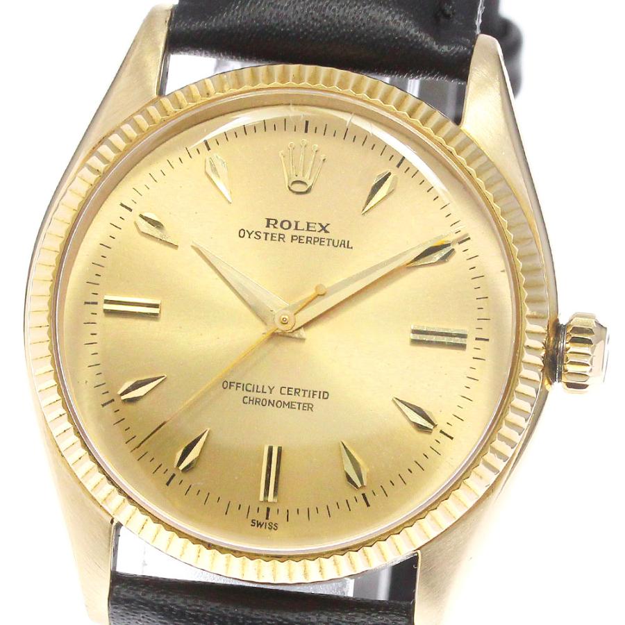 ロレックスROLEXステンレス/18k金自動巻き メンズ 美品 ROLEX（ロレックス） ROLEX 6567 オイスターパーペチュアル K18YG Cal