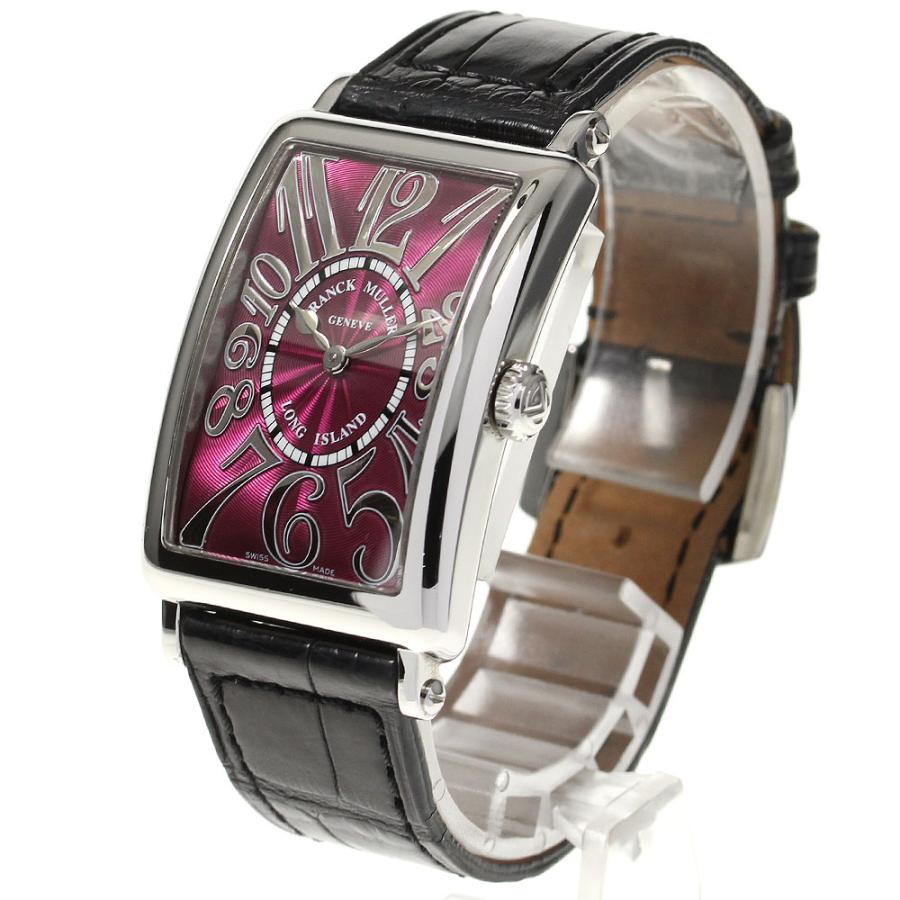 【本物保証】 箱・保付 新品同様 フランクミュラー FRANCK MULLER ロングアイランド 952QZOG シルバー文字盤 K18WG レザー クォーツ 腕時計 新品)FRANCK MULLER フランク・ミュラー ロングアイランド 952QZ