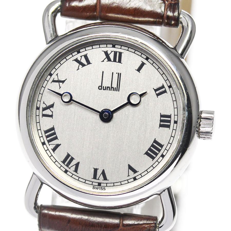 dunhill レザー 手巻き時計 ダンヒル 手巻き時計