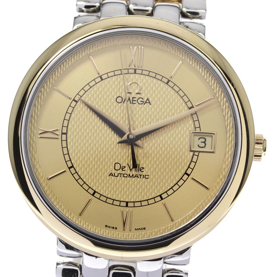 取寄商品 ☆美品【OMEGA】オメガ デビル クラシック YGコンビ デイト