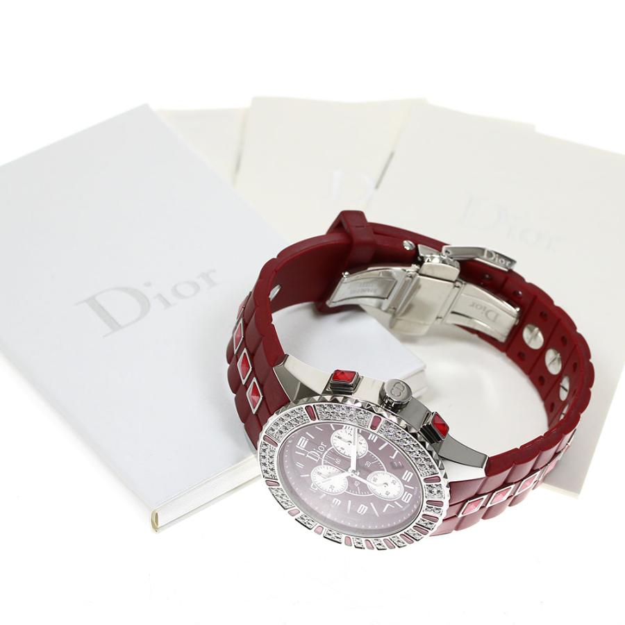 Dior】ディオール クリスタル ダイヤベゼル クロノグラフ CD11431B