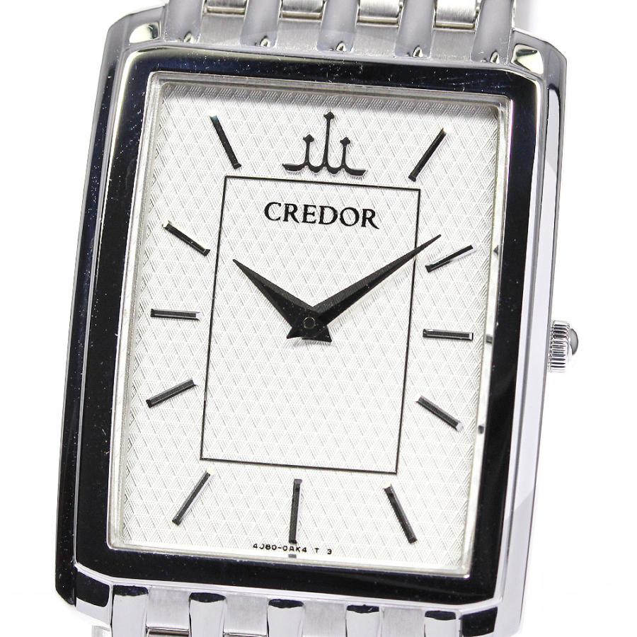 SEIKO CREDOR 腕時計 本体 ケース付き k18WG SEIKO（セイコー） ☆極美品☆箱・保証書付き【SEIKO】セイコー