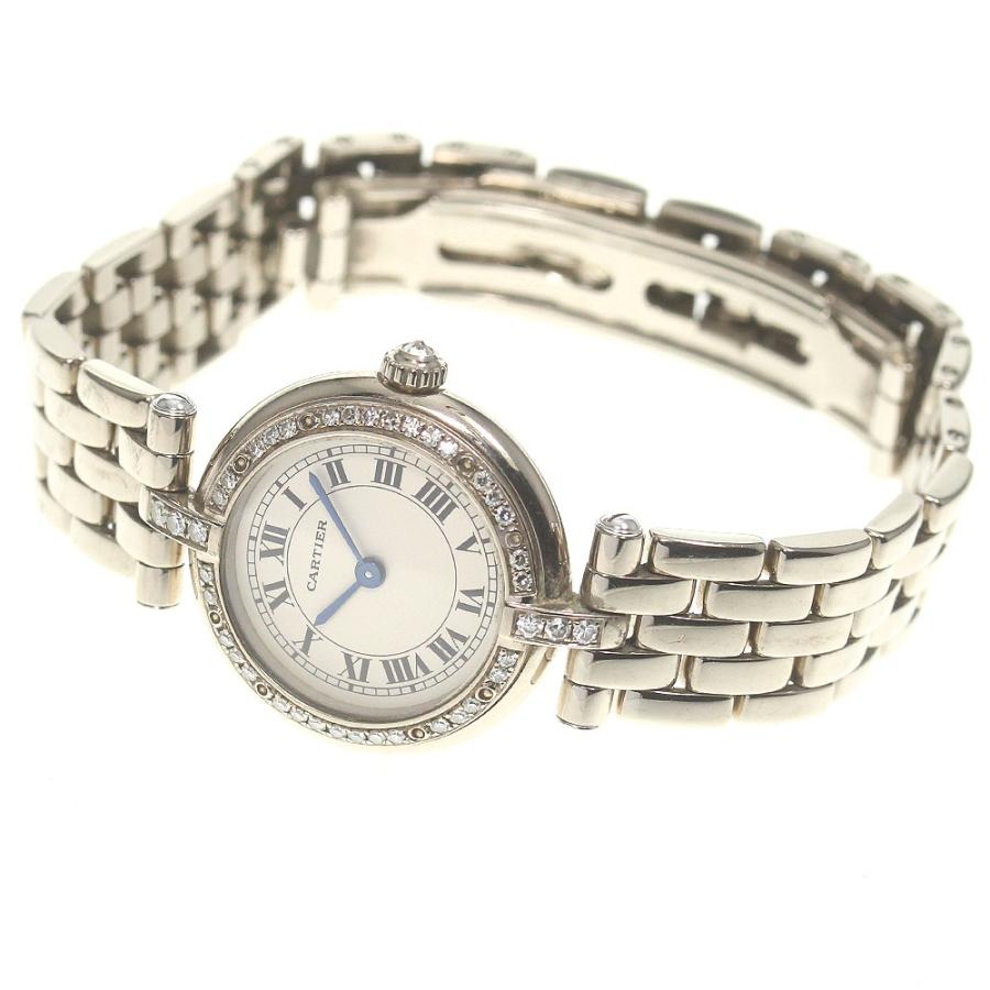 ベルト訳あり カルティエ CARTIER WE800331 ラブウォッチ K18WG ダイヤベゼル クォーツ レディース _747197【ev20】 カルティエ CARTIER WE800331 ラブウォッチ K18WG ダイヤベゼル