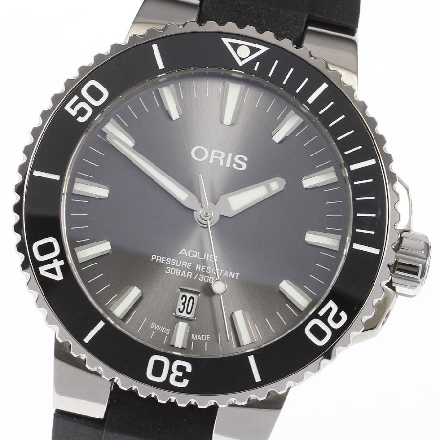 美品　オリス アクイス デイト 01 733 7730 メンズ腕時計　自動巻き ORIS（オリス） ☆美品☆箱・保証書付き【ORIS】オリス アクイス