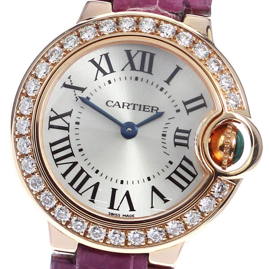 カルティエ バロンブルーSM PG/D WE900251 PG･RG クォーツ Cartier（カルティエ） ☆良品 【CARTIER】カルティエ バロンブルー