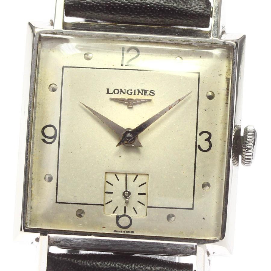 希少品 LONGINES ロンジン K14WG ホワイトゴールド 青針 ダイヤモンドベゼル シルバー レディース 手巻き アンティーク ヴィンテージ【腕時計】【中古】 AO-29C ロンジン LONGINES レディース手巻き K14WG | アンティーク