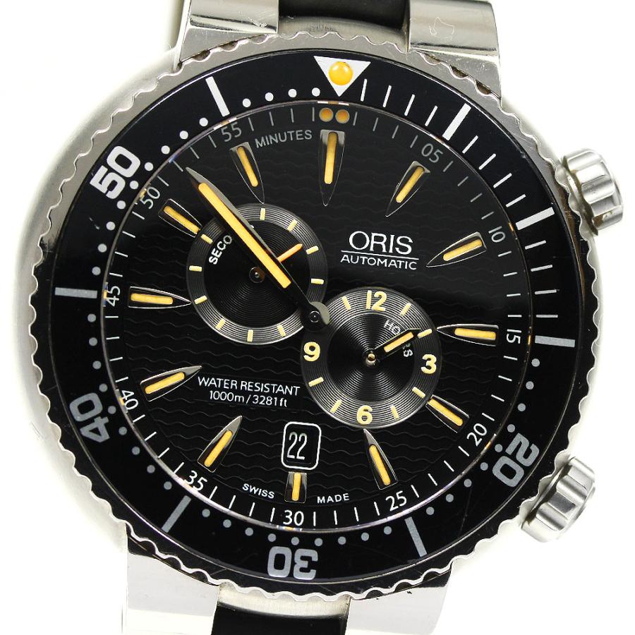 ORIS 自動巻き 時計 ブラック/ゴールド ORIS（オリス） ベルト訳あり ORIS 7610 ダイバーズレギュレーター 649