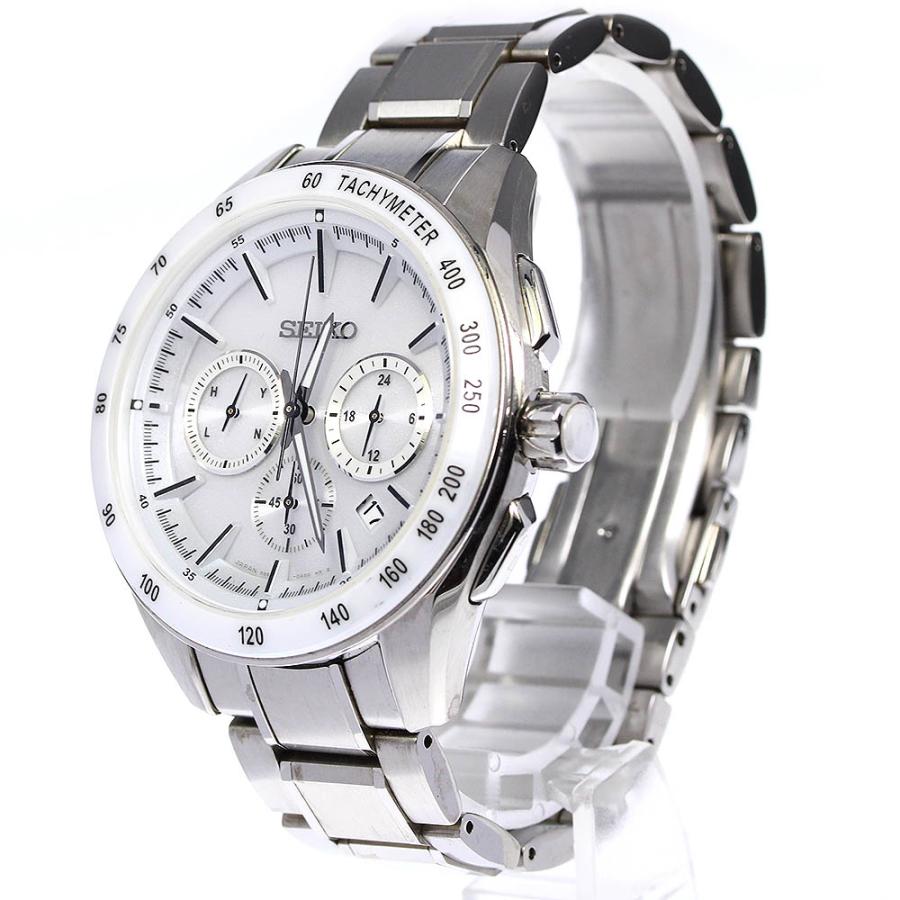 セイコーブライツクロノグラフSAGA169 8B-82セラミックス＋SS製メンズ