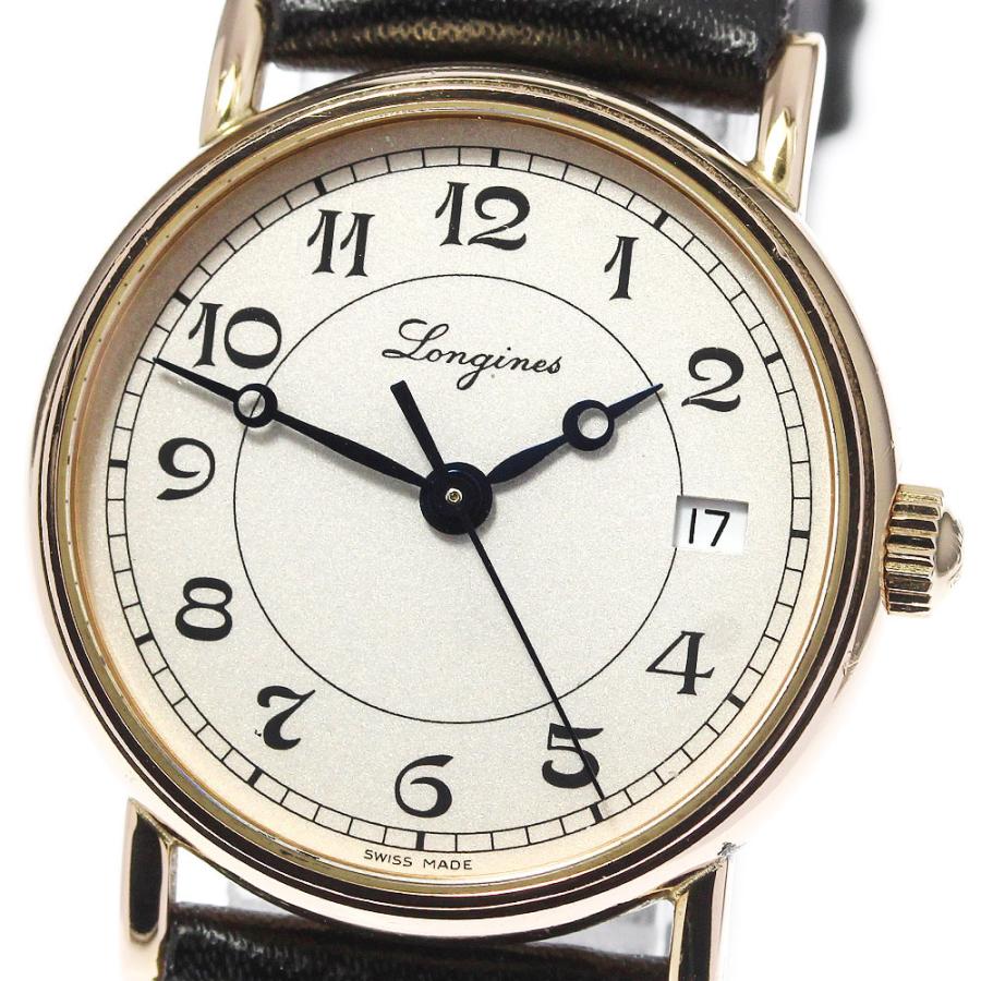 LONGINES  プレザンス 腕時計 デイト ホワイト ゴールド レディース LONGINES プレザンス 腕時計 デイト ホワイト ゴールド レディース