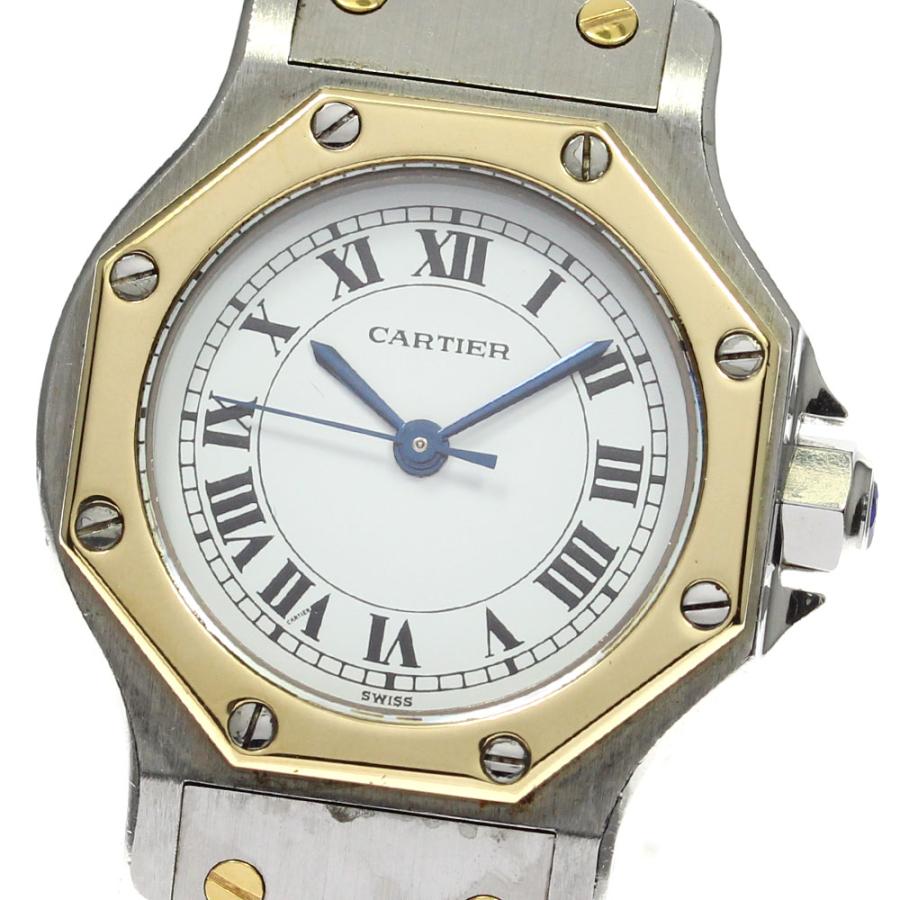 【極美品 OH済】カルティエ サントスオクタゴンSM YGコンビ 自動巻 Cartier（カルティエ） 【CARTIER】カルティエ サントスオクタゴンSM