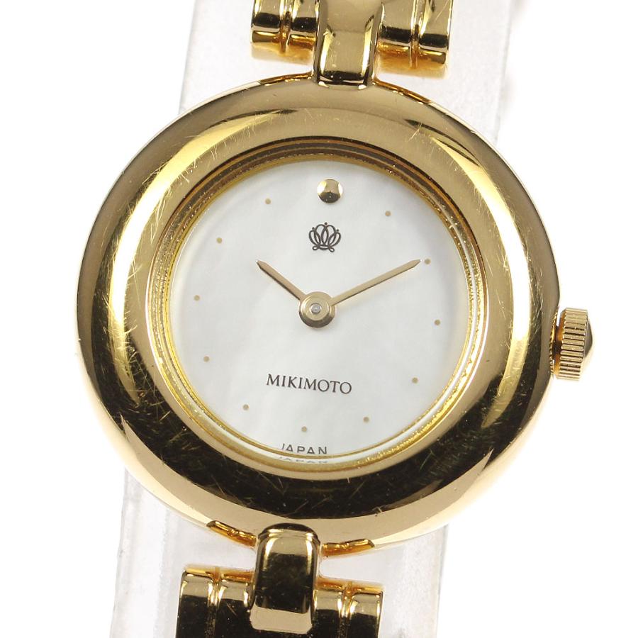 MIKIMOTO】ミキモト 2重パールウォッチ 4N20-0941 クォーツ レディース