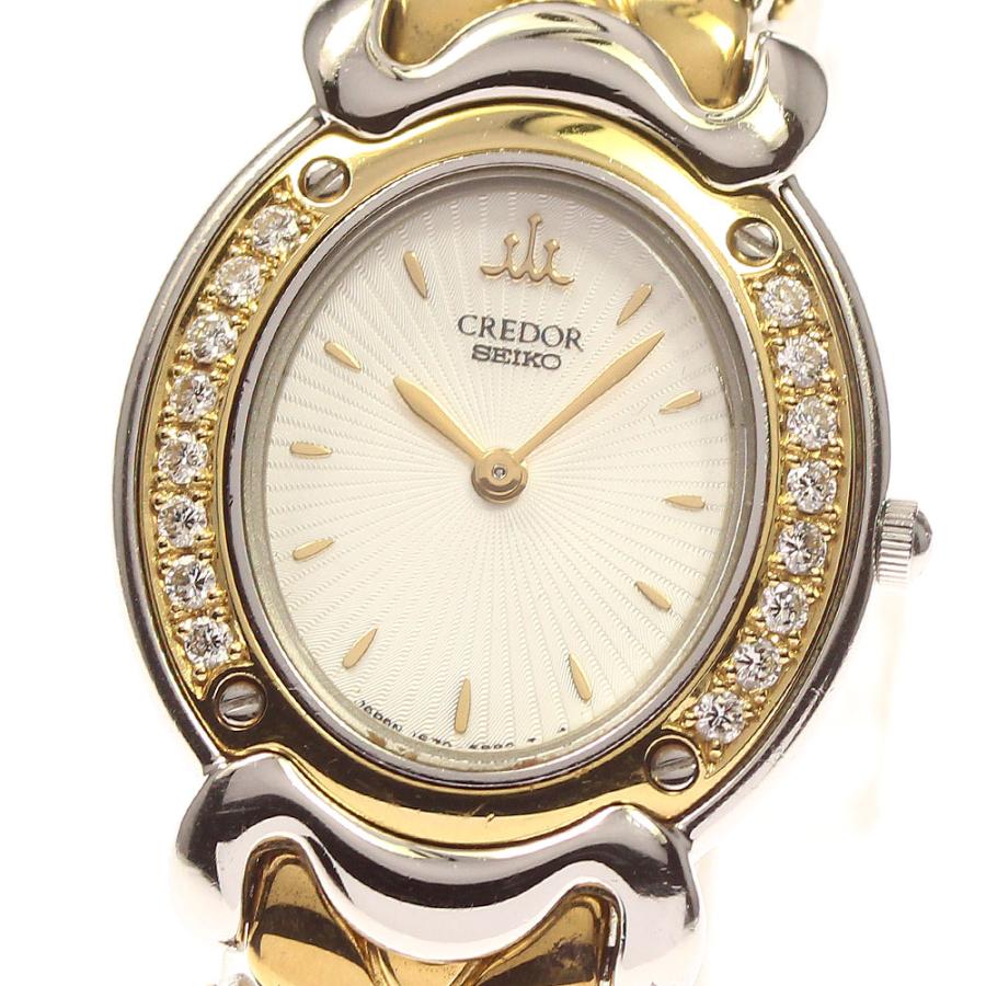 SEIKO】セイコー クレドール K18YGベゼル サイドダイヤ 1E70-3A70 