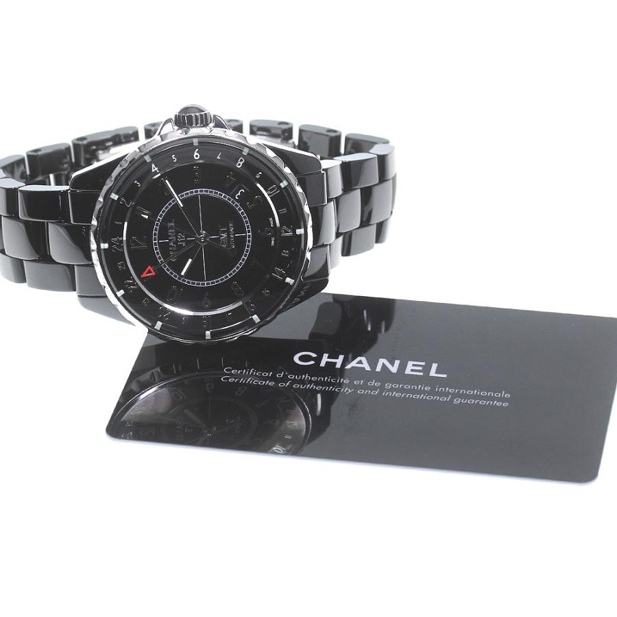 ◆送料無料◆CHANEL J12 GMT ブラックセラミック ◆自動巻き◆美品◆ CHANEL（シャネル） ☆保証書付き【CHANEL】シャネル J12 黒セラミック