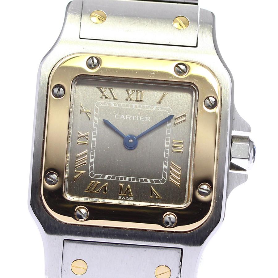 カルティエ CARTIER W20031C4 サントスガルべ SM YGベゼル クォーツ レディース 保証書付き_917251 Cartier - カルティエ CARTIER W20031C4 サントスガルべ SM YGベゼル