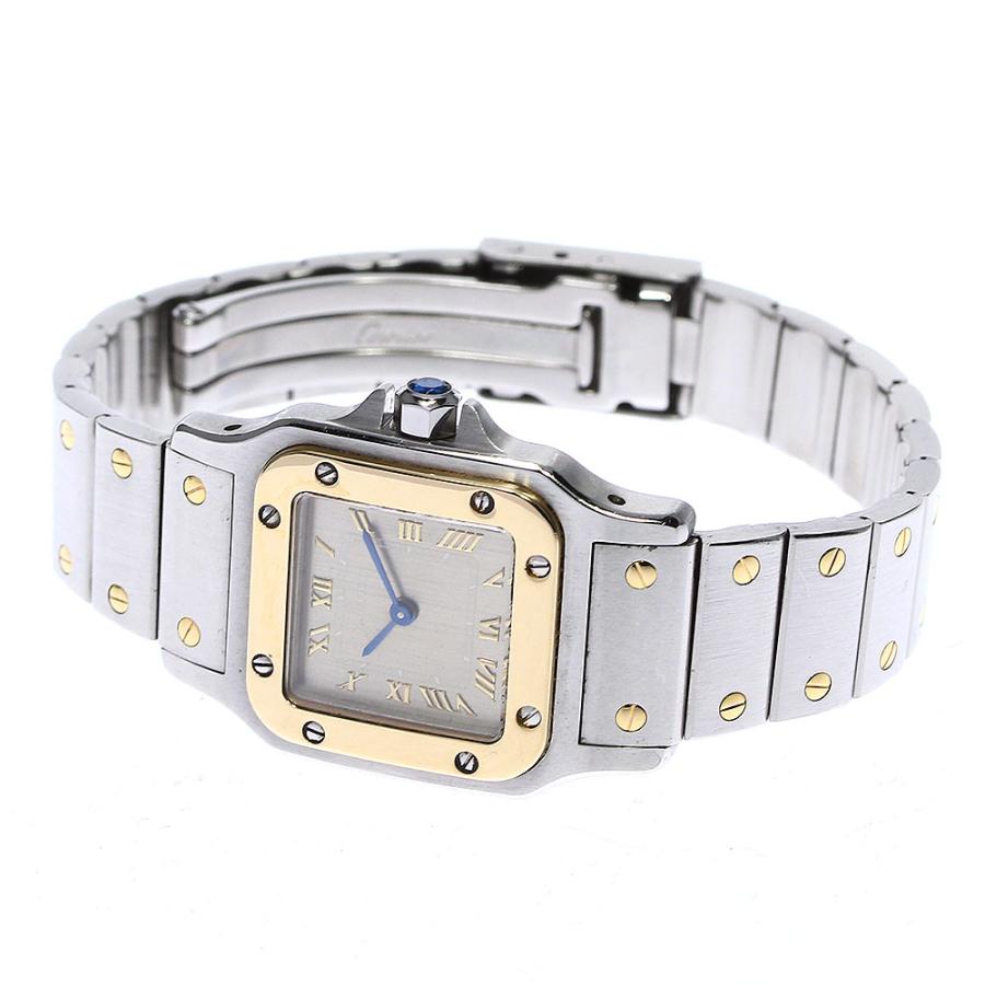 カルティエ CARTIER W20031C4 サントスガルべ SM YGベゼル クォーツ レディース 保証書付き_917251 Cartier - カルティエ CARTIER W20031C4 サントスガルべ SM YGベゼル