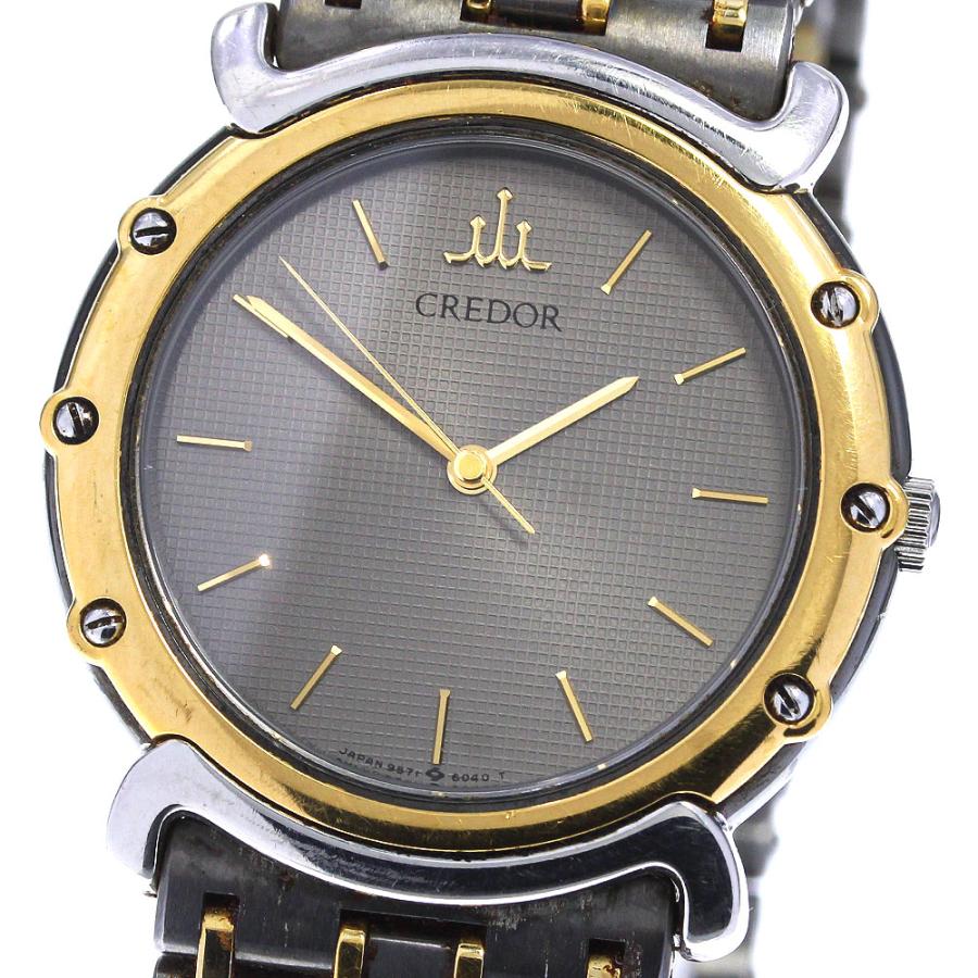 セイコー クレドール 腕時計 18KTグレー 9571-6050 SEIKO 【SEIKO】セイコー クレドール 9571-6050 クォーツ メンズ_