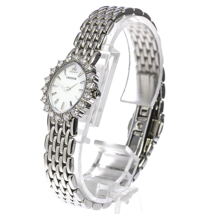セイコー SEIKO GSTE827/1E70-0DG0 クレドール ダイヤベゼル クォーツ レディース 箱・保証書付き_750671 SEIKO（セイコー） ☆良品 ☆保証書付き【SEIKO】セイコー クレドール