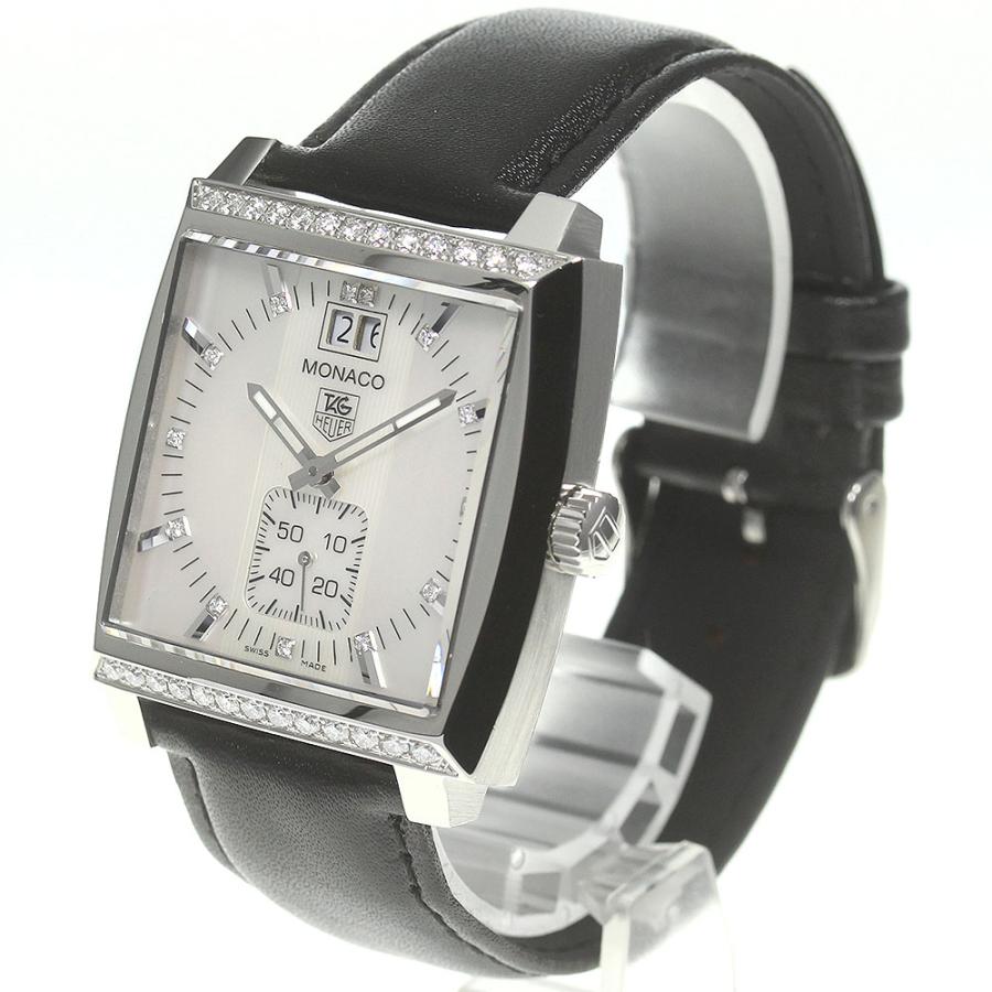 タグホイヤー TAG HEUER WAW1313 モナコ グランドデイト ダイヤベゼル 13P クォーツ レディース 保証書付き_939207 TAG HEUER（タグ・ホイヤー） 【TAG HEUER】タグホイヤー モナコ