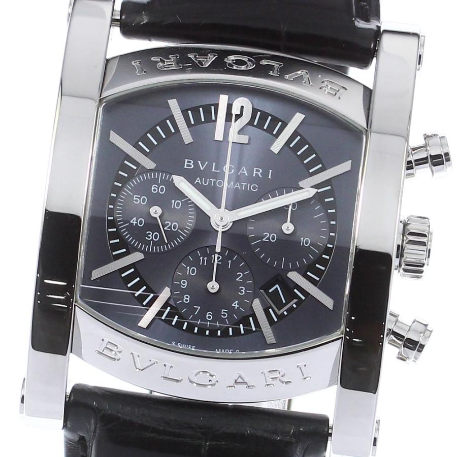 ブルガリ BVLGARI AA44SCH アショーマ クロノグラフ デイト 自動巻き メンズ 箱・保証書付き_955042 BVLGARI（ブルガリ） ☆箱付き【BVLGARI】ブルガリ アショーマ クロノ