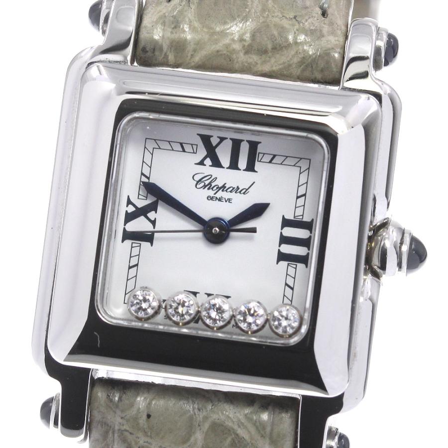 ショパール Chopard 27/8250-23 ハッピースポーツ 5Pダイヤ クォーツ レディース 箱・保証書付き_746446 ショパール Chopard 27 8250-23 ハッピースポーツ 5Pダイヤ クォーツ レディース _618757