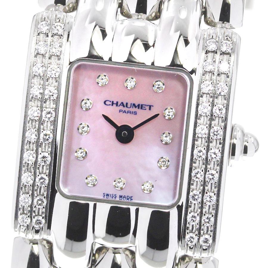 ☆良品 【Chaumet】ショーメ ケイシス 12P サイドダイヤ クォーツ