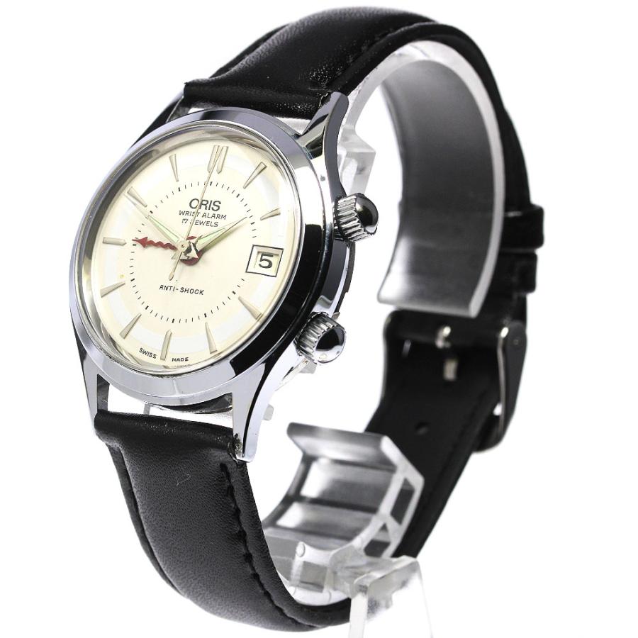 オリス 手巻き 日付、アラーム付き 稼働品 B 6346 420-7387 Oris