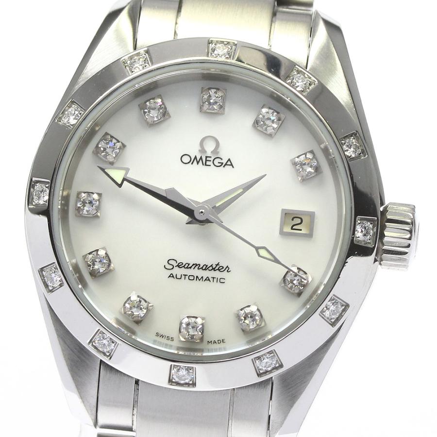 ☆良品 【OMEGA】オメガ シーマスター アクアテラ 11Pダイヤ ダイヤベゼル 2564.75 自動巻き レディース_731770 OMEGA（オメガ） ☆良品 【OMEGA】オメガ シーマスター アクアテラ 11P