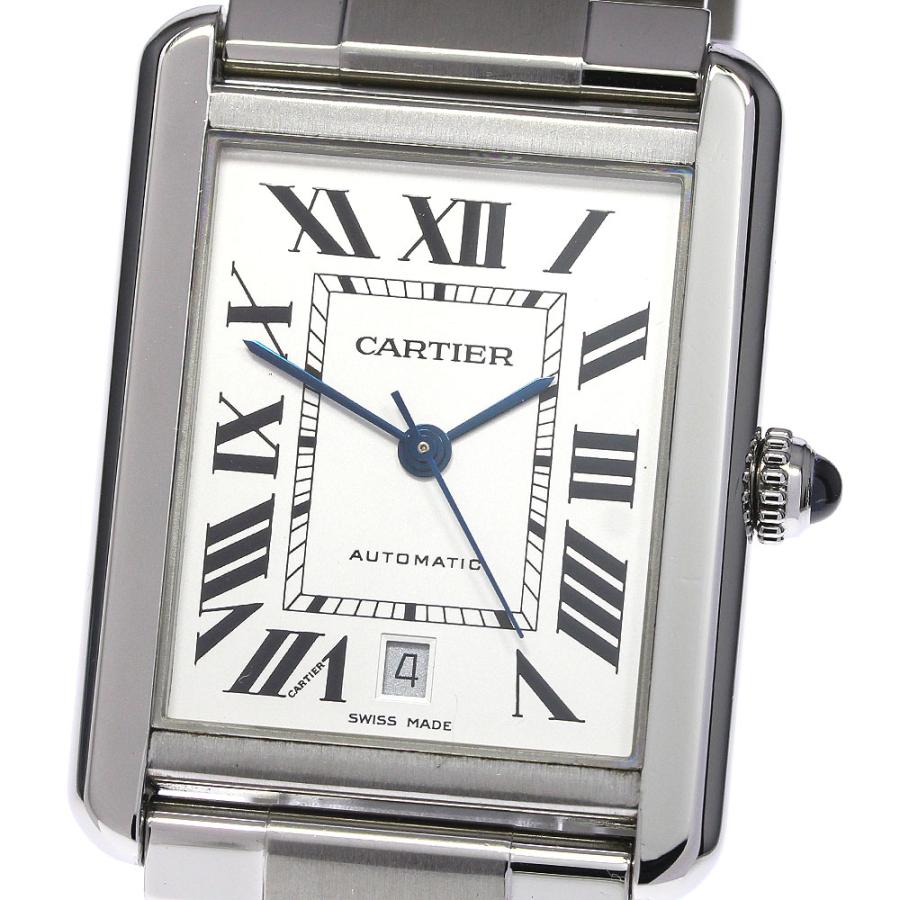 ☆良品★箱・保証書付き【CARTIER】カルティエ タンクソロXL デイト W5200028 自動巻き メンズ【ev10】 Cartier（カルティエ） ☆良品 ☆箱・保証書付き【CARTIER】カルティエ