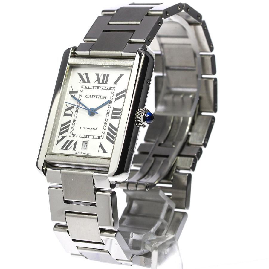 ☆良品★箱・保証書付き【CARTIER】カルティエ タンクソロXL デイト W5200028 自動巻き メンズ【ev10】 Cartier（カルティエ） ☆良品 ☆箱・保証書付き【CARTIER】カルティエ