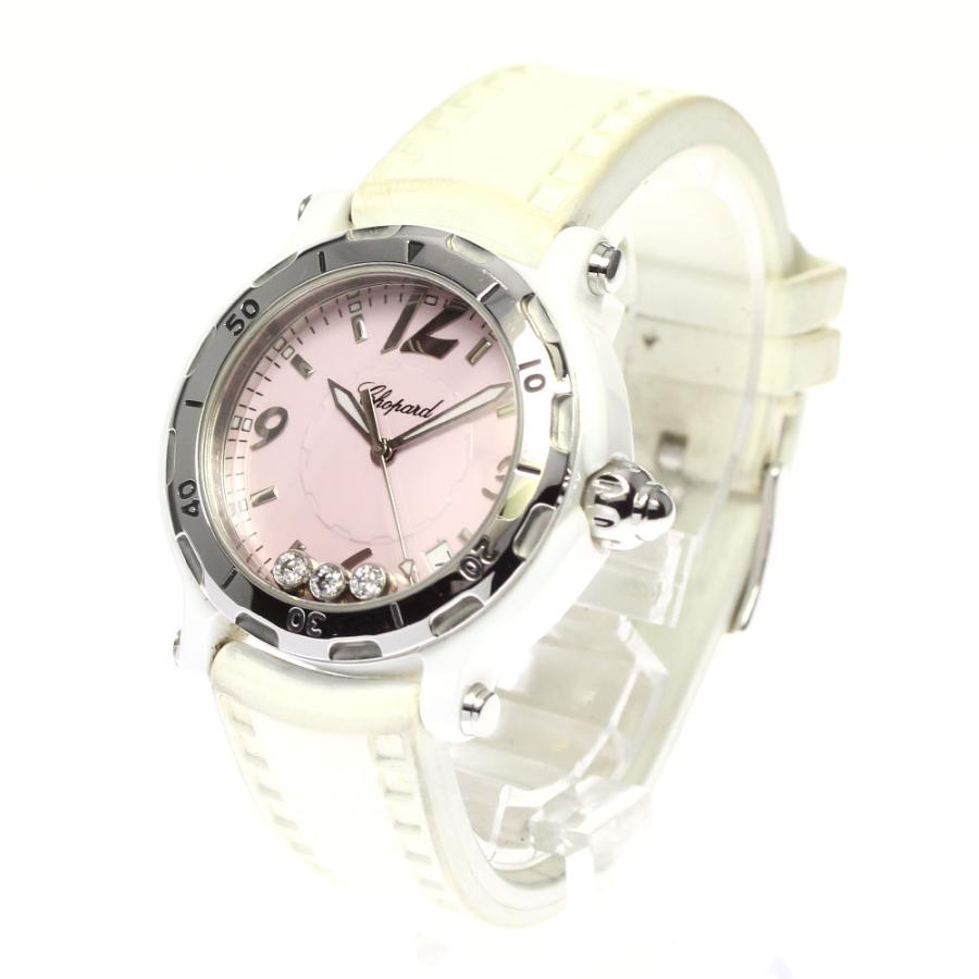 希少　Chopard ショパール ハッピーセラミック 3Pダイヤ Chopard 【Chopard】ショパール ハッピースポーツ ハッピー