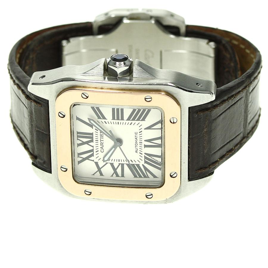 CARTIER】カルティエ サントス100MM W20107X7 自動巻き ボーイズ_ 