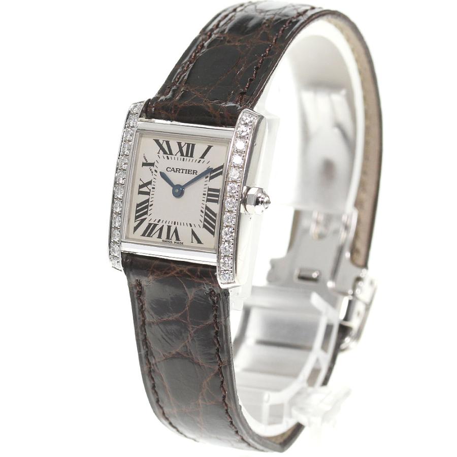 カルティエ CARTIER WE100251 タンク フランセーズ SM K18WG サイドダイヤベゼル クォーツ レディース _932705 Cartier（カルティエ） CARTIER WE100251 タンクフランセーズSM K18WG