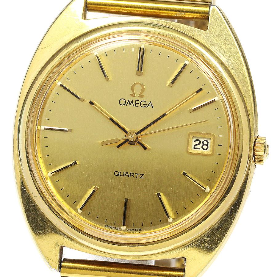 稼働品 オメガ デビル クォーツ プッシュ式リューズ 楕円 ローマン 腕時計 OMEGA（オメガ） 【OMEGA】オメガ デイト プッシュ式リューズ クォーツ