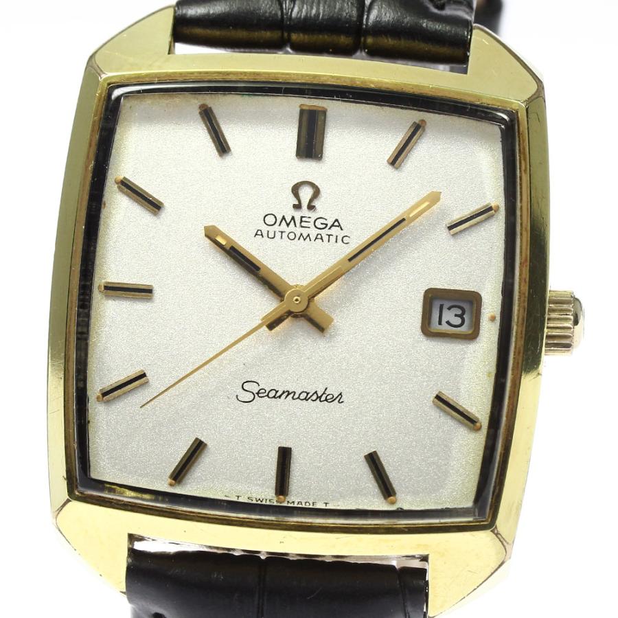 【美品】1970年代　OMEGA seamaster TV スクエア　自動巻き オメガ シーマスター TVスクリーン スクエアデイト 70年代 フル