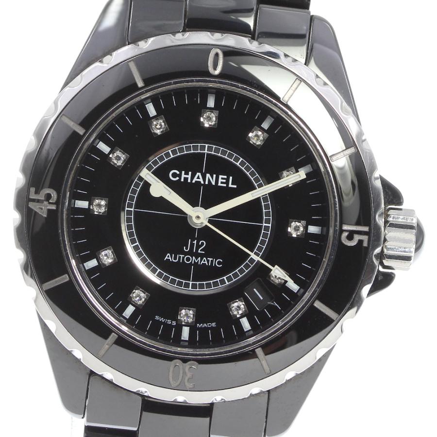 CHANEL 【CHANEL】シャネル J12 黒セラミック 38ミリ 12Pダイヤ