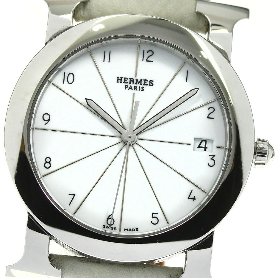 HERMES 【HERMES】エルメス Hウォッチ ロンド デイト HR1.510 クォーツ  